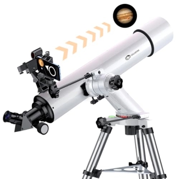 Telescope,100mm Aperture 900mm FL w/Star-Finding System for iOS/Android, Metal AZ w/high-Precision A...