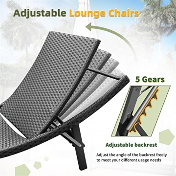 GUNJI Lounge Chairs Set for Outdoor Relaxation and Style