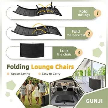 GUNJI Lounge Chairs Set for Outdoor Relaxation and Style