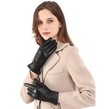 Stylish Vislivin Women’s Touchscreen Leather Winter Gloves