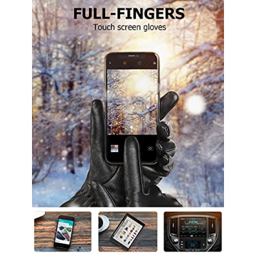 Stylish Vislivin Women’s Touchscreen Leather Winter Gloves