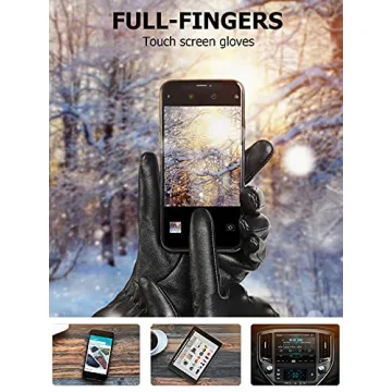 Stylish Vislivin Women’s Touchscreen Leather Winter Gloves