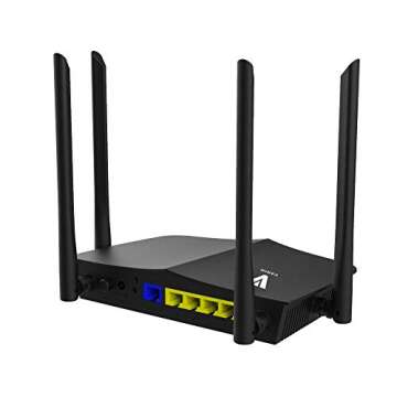 WiFi 6 Router- AX1500 Dual Band AX WiFi Router, Next-Gen WiFi 802.11ax, Supporting MU-MIMO, Mesh and OFDMA, 1xWAN Port/4xGigabit LAN Ports, WPA3, WPS Ideal for Online Gaming/4K UHD Streaming