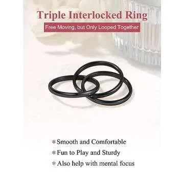 FOCALOOK Interlocked Fidget Ring for Anxiety Relief