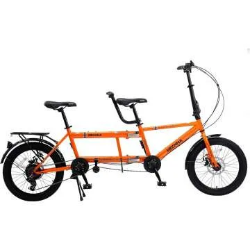 Tandem Bike - Foldable 7-Speed City Cruiser for Adults