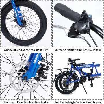 Foldable Tandem Bike with Adjustable 7 Speeds