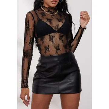 Stylish 2024 Mesh Sheer Long Sleeve Crop Top for Women