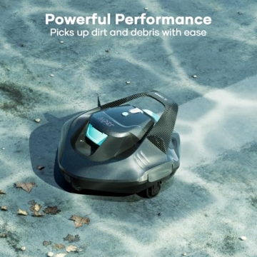 (Renewed) AIPER Cordless Robotic Pool Cleaner with Retrieval Hook for Above-Ground Pools