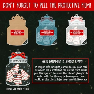 Personalized Christmas Cookie Jar Ornament for Families