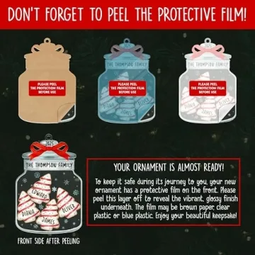 Personalized Christmas Cookie Jar Ornament for Families