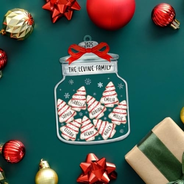 Personalized Christmas Cookie Jar Ornament for Families