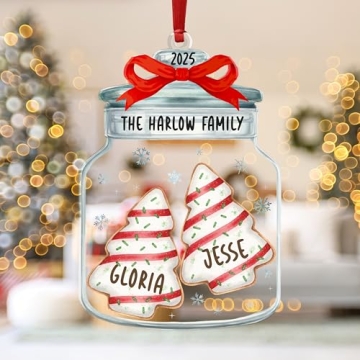 Personalized Christmas Cookie Jar Ornament for Families