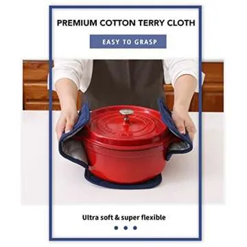 Pot Holders Clearance for Kitchen Heat Resistant Potholder, Hot Pads, Trivet for Cooking and Baking (5, Dark Blue)