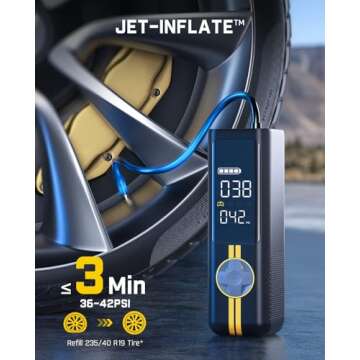 Fanttik X8 APEX EV Tire Inflator Portable Air Pump, 2X Faster Inflation, 150PSI Cordless Air Compres...