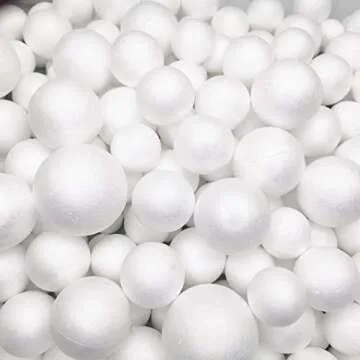 126 Pack Craft Foam Balls, 5 Sizes Including 1-2.4 Inches, White Polystyrene Smooth Round Balls, Foam Balls for Arts and Crafts, DIY Craft for Home, Supplies School Craft Project and Holiday Party