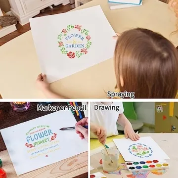 Large Flower Market Stencils for DIY Home Decor Projects