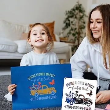 Large Flower Market Stencils for DIY Home Decor Projects