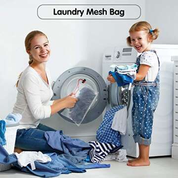 Frienda 20 Pieces Reusable Produce Bags Mesh Pouch Toy Storage Bags Drawstring Washable Organization 5 Large 8 Medium 7 Small for School Office, Puzzles Games Storage(Blue, Green, Red)