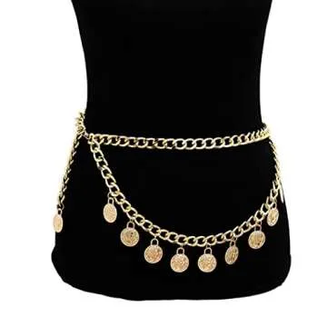 Victray Gold Coin Waist Chain for Ultimate Beach Glam