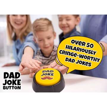 Ultimate Gift for Father's. Dad Joke Button with Tons of Funny Dad Jokes | Novelty Talking Button Pr...
