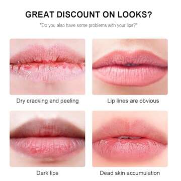 Lip Glowy Balm,4 Pack Fruit Glowy Lip Balm,Vitamin E Lip Glowy Balm Set Reduce Lip Lines, Enhance Lip Color,Moisturizing & Plump Quickly Replenishing Moisture and Relieving Dry Lips