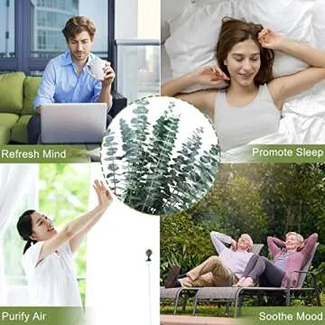 16 Pcs Preserved-Dried-Eucalyptus-Branches,17" Real Natural Fresh Eucalyptus Plant for Shower, Real Eucalyptus Bunch for Vase Filler, Greenery Stem, Dried Flowers Arrangement, Floral Home Decor