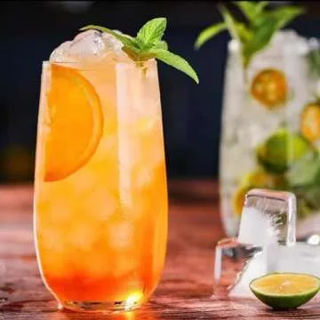 Durable QAPPDA Drinking Glasses Set 12 - Highball Style