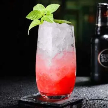 Durable QAPPDA Drinking Glasses Set 12 - Highball Style