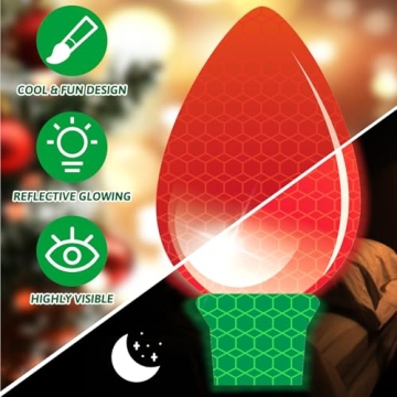 Christmas Reflective Car Magnet Set - 72 Pieces