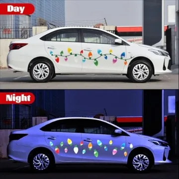 Christmas Reflective Car Magnet Set - 72 Pieces