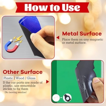 Christmas Reflective Car Magnet Set - 72 Pieces