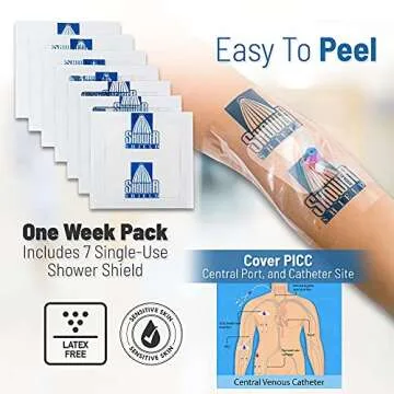 Shower Shield Catheter Cover – Waterproof & Disposable 7x7