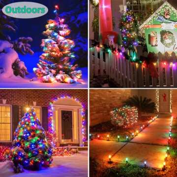 SOTOPOO C7 Vintage Christmas Lights Outdoor Multicolor Christmas Tree Lights, 25FT Colorful Christmas Lights for Home Yard Indoor Outdoor Christmas Decorations, 27Pcs E12 Bulbs (2 Spare Bulbs)