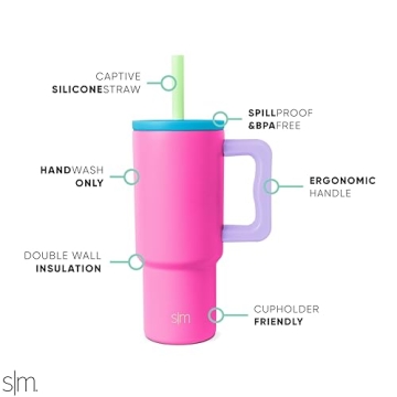 Kids 24 oz Tumbler - Spill Proof & Reusable | 80s Mix Design