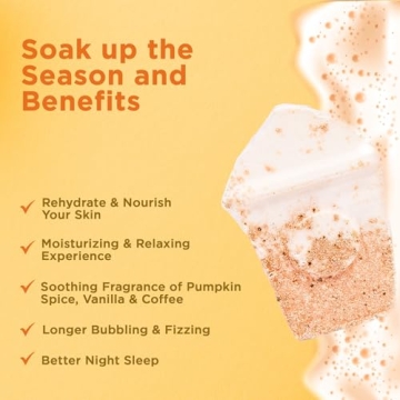 Pumpkin Spice Latte Bath Bomb Natural Relaxing Fall Scent