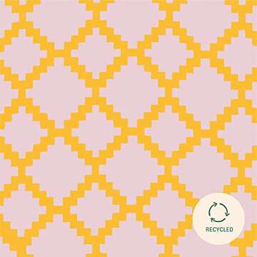 Trava Home Outdoor Rug - Reversible Modern Design, 5"x8" Mango Pastel Pink Geometric, Easy to Clean, Water Resistant, Durable for Indoor, Patio, and Living Room Décor