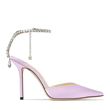 LauraVicci Women's Crystal Chain Heeled Sandals Size 12