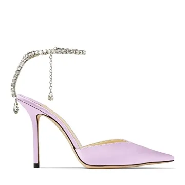 LauraVicci Women's Crystal Chain Heeled Sandals Size 12