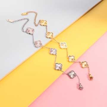 Verfimaci Clover Bracelets for Women 18K Gold Plated