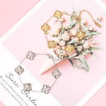 Verfimaci Clover Bracelets for Women 18K Gold Plated