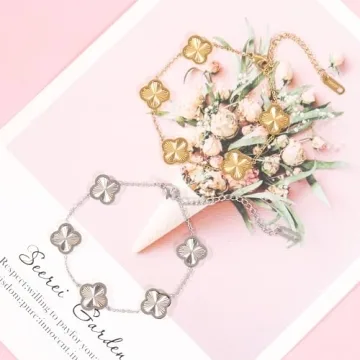 Verfimaci Clover Bracelets for Women 18K Gold Plated