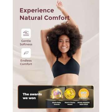 Momcozy Seamless Nursing Bra for Women 2 Pack Comfort Smooth Breastfeeding Maternity Bralette Wirele...