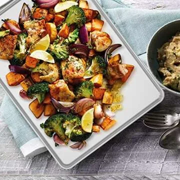 Wildone Stainless Steel Baking Sheet Set - 16x12 Inches