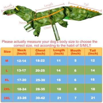 Kodervo Alligator Dog Costume - Funny Dog Costume, Halloween Dog Crocodile Costume for Small Medium ...
