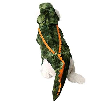 Kodervo Alligator Dog Costume - Funny Dog Costume, Halloween Dog Crocodile Costume for Small Medium Large Dogs, Funny Cosplay Dress - Dress Your Dogs Like a Croc
