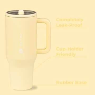 HydroJug Traveler - 40 oz Water Bottle with Handle & Flip Straw - Fits in Cup Holder, Leak Resistant...