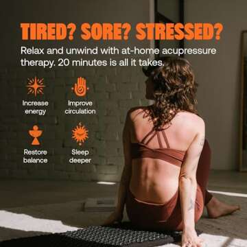 ShaktiMat Premium Acupressure Mat, Original Intensity in Shakti Black, Massage Muscles, Aid Sleep & ...