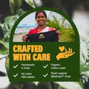 ShaktiMat Premium Acupressure Mat, Original Intensity in Shakti Black, Massage Muscles, Aid Sleep & Unlock Inner Tension | Similar to Acupuncture, No Needles Required | FSA/HSA Eligible