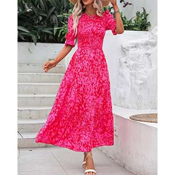 BTFBM Women Casual Summer Floral Maxi Dress 2025