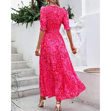 BTFBM Women Casual Summer Floral Maxi Dress 2025